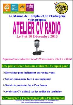 La Maison de l'Emploi et de l'Entreprise Pays Vidourle Camargue réédite ses ateliers CV Radio La Maison de l'Emploi et de l'Entreprise Pays Vidourle Camargue réédite ses ateliers CV Radio